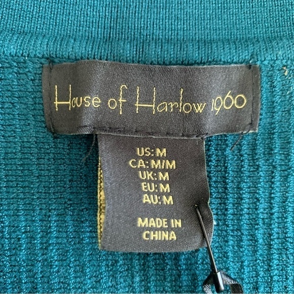House Of Harlow 1960 Teal Cropped Top M - Picture 4 of 5